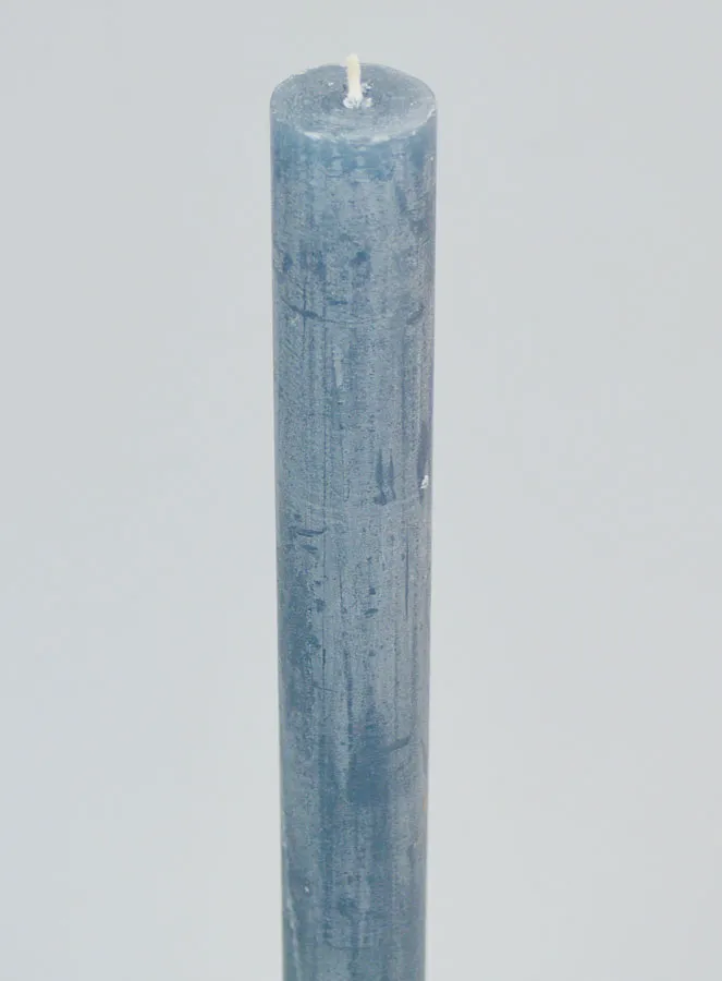 Durchgefärbte Kerze 27cm - Blau Grau (pic 4)