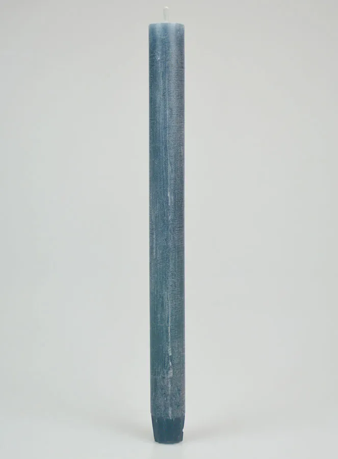 Durchgefärbte Gebetskerze - Blau Grau (pic 1)