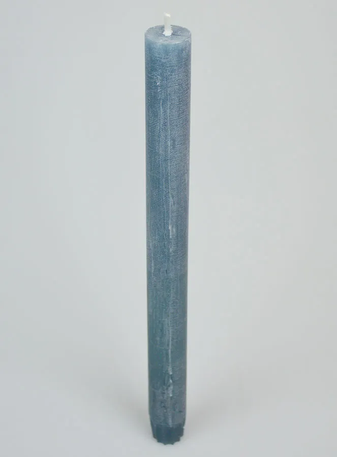 Durchgefärbte Gebetskerze - Blau Grau (pic 2)