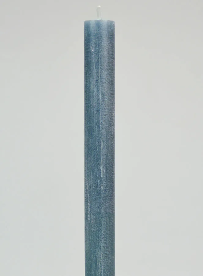 Durchgefärbte Gebetskerze - Blau Grau (pic 3)