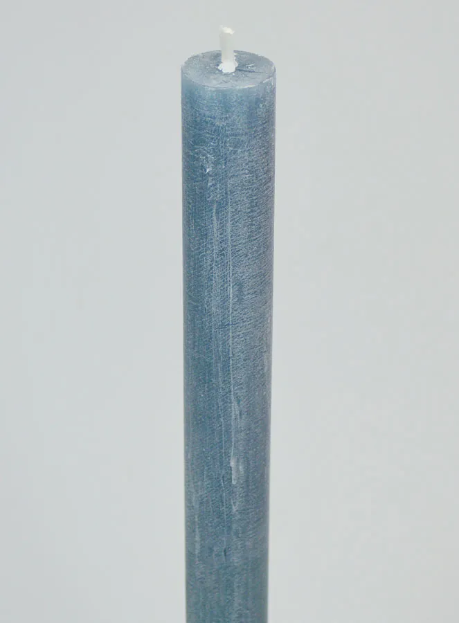 Durchgefärbte Gebetskerze - Blau Grau (pic 4)