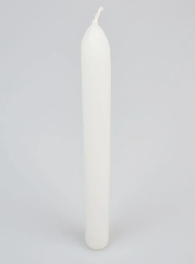 Durchgefärbte Kerze 24cm - Weiß (pic 2)