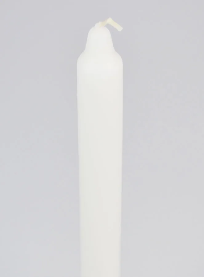 Durchgefärbte Kerze 29cm - Weiß (pic 4)