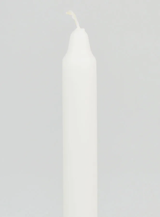 Durchgefärbte Kerze 18cm - Weiß (pic 3)