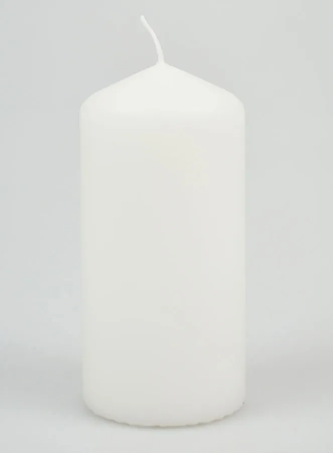 Deko-Kerze 12cm - Pur Weiß (pic 1)