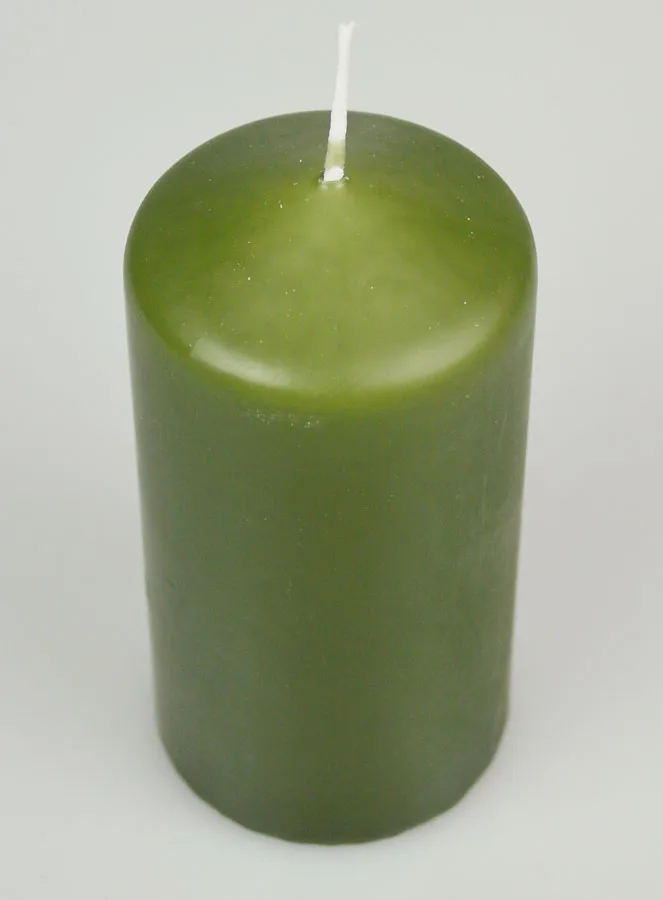 Deko-Kerze 12cm - Olive Grün (pic 2)