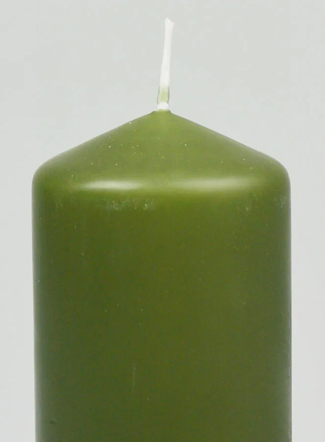 Deko-Kerze 12cm - Olive Grün (pic 3)
