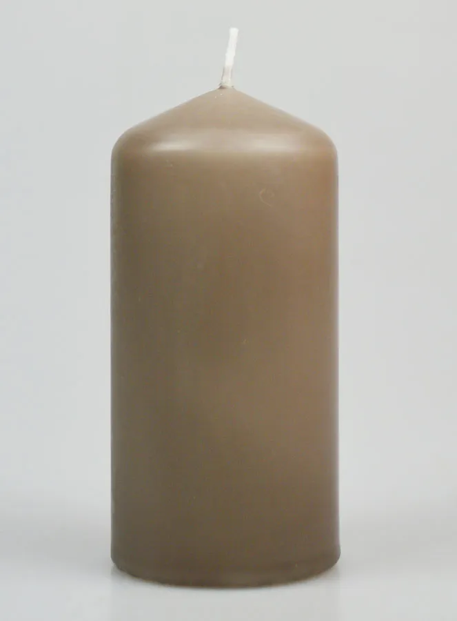 Deko-Kerze 12cm - Taupe (pic 1)