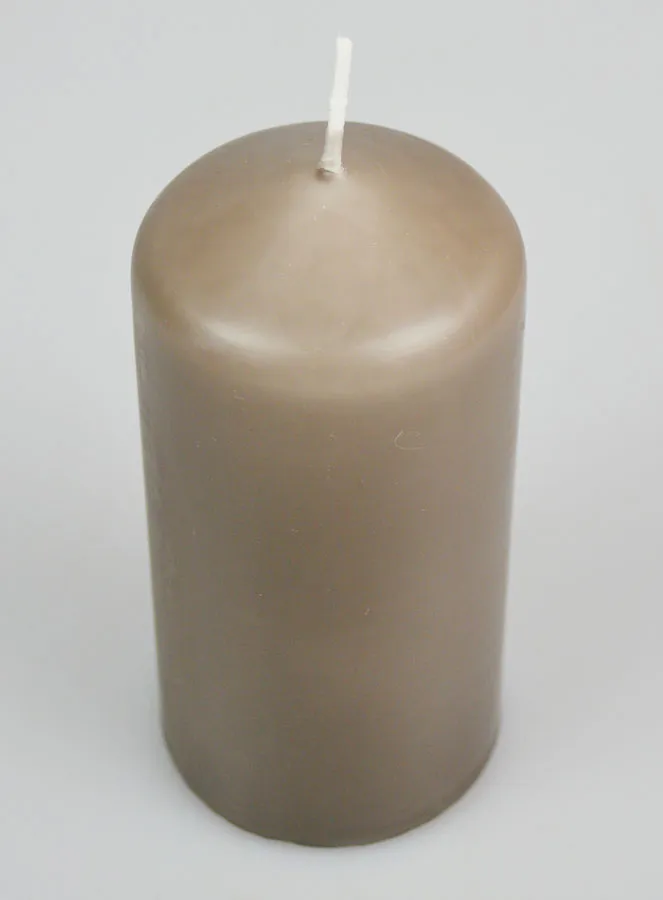 Deko-Kerze 12cm - Taupe (pic 2)