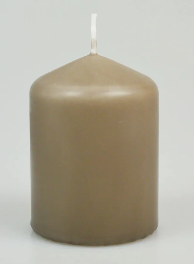 Deko Kerze 8cm - Taupe Grau (pic 1)