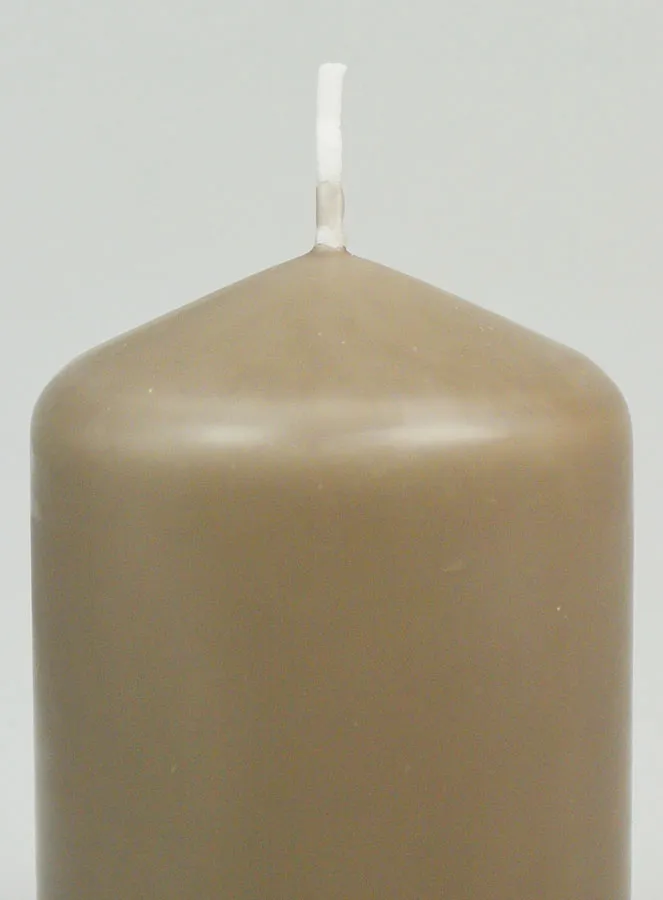 Deko Kerze 8cm - Taupe Grau (pic 3)
