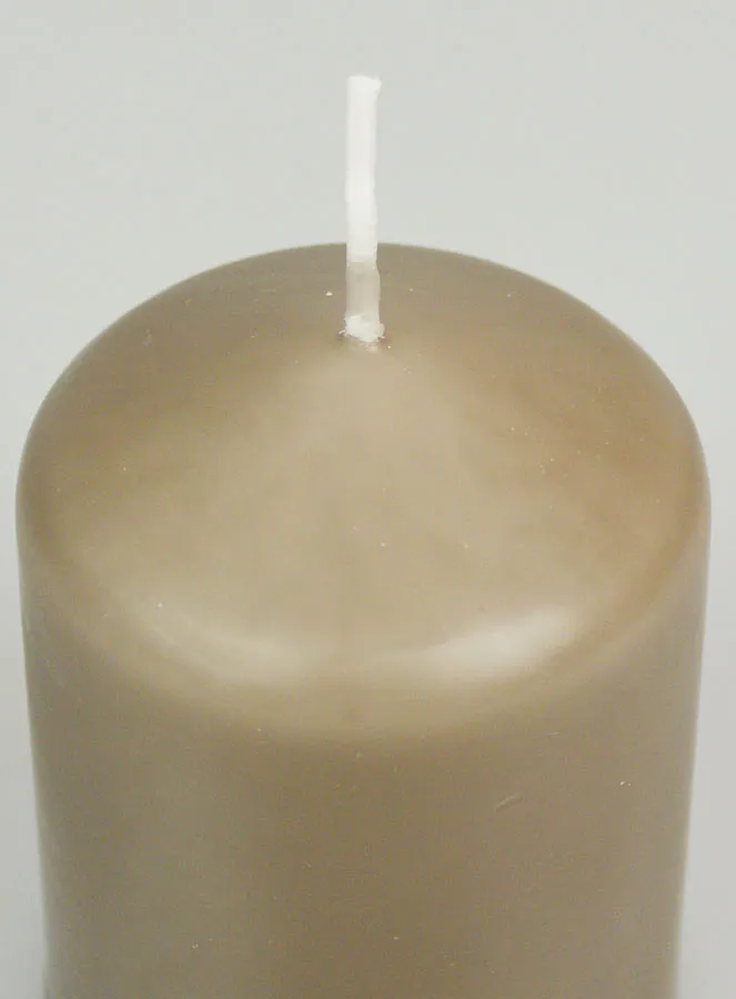 Deko Kerze 8cm - Taupe Grau (pic 4)
