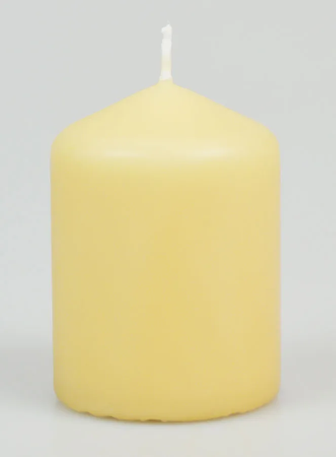 Stumpenkerze 8cm - Beige (pic 1)