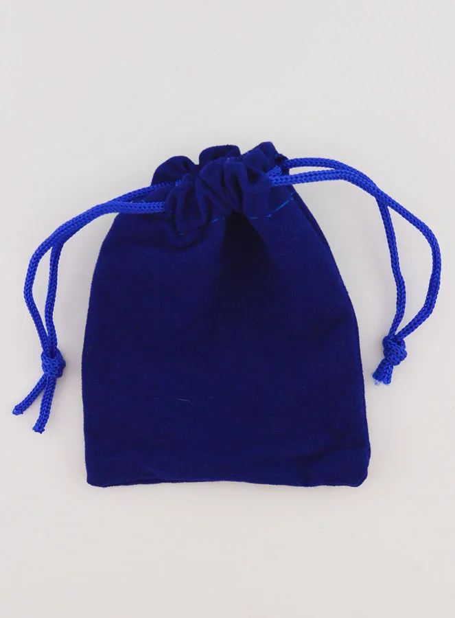 Rosenkranz-Geschenkbeutel Samt 9cm - Blau (pic 1)