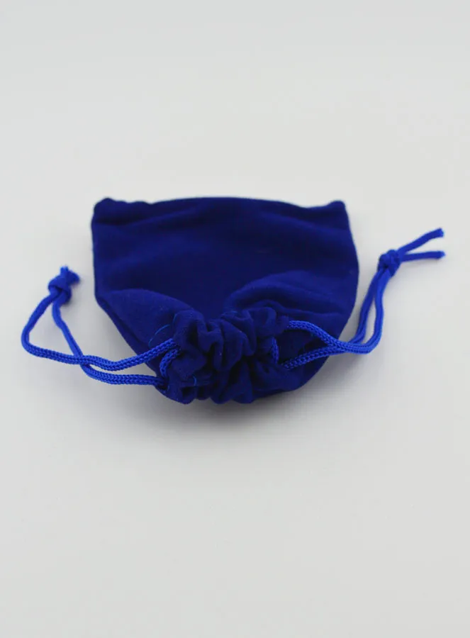 Rosenkranz-Geschenkbeutel Samt 9cm - Blau (pic 2)