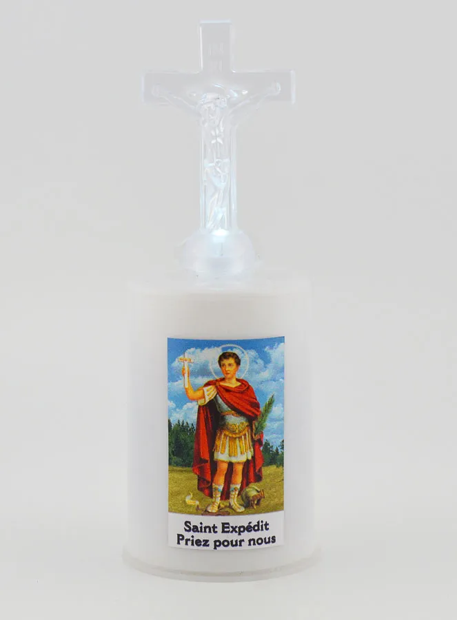 Led-Kirchenkerze Heiliger Expeditus (pic 1)