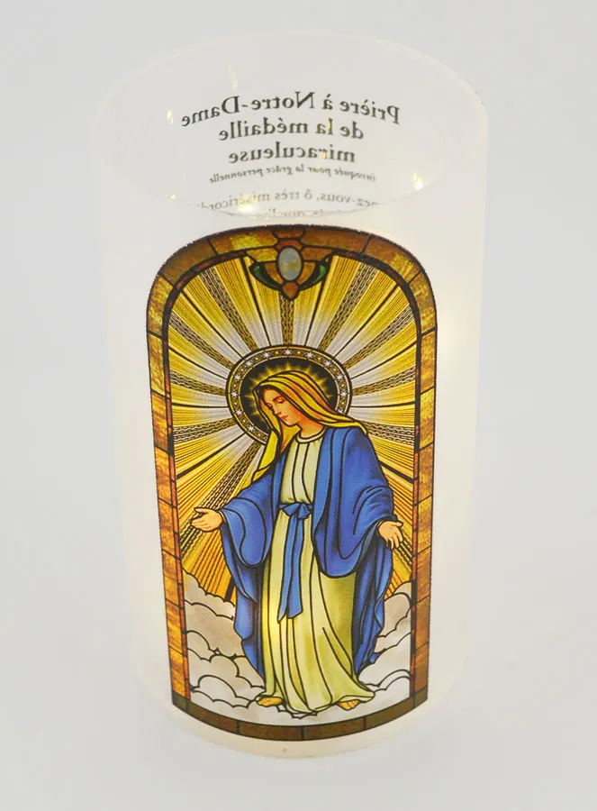 LED-Windlicht - Wundertätige Madonna und Gebet (pic 4)