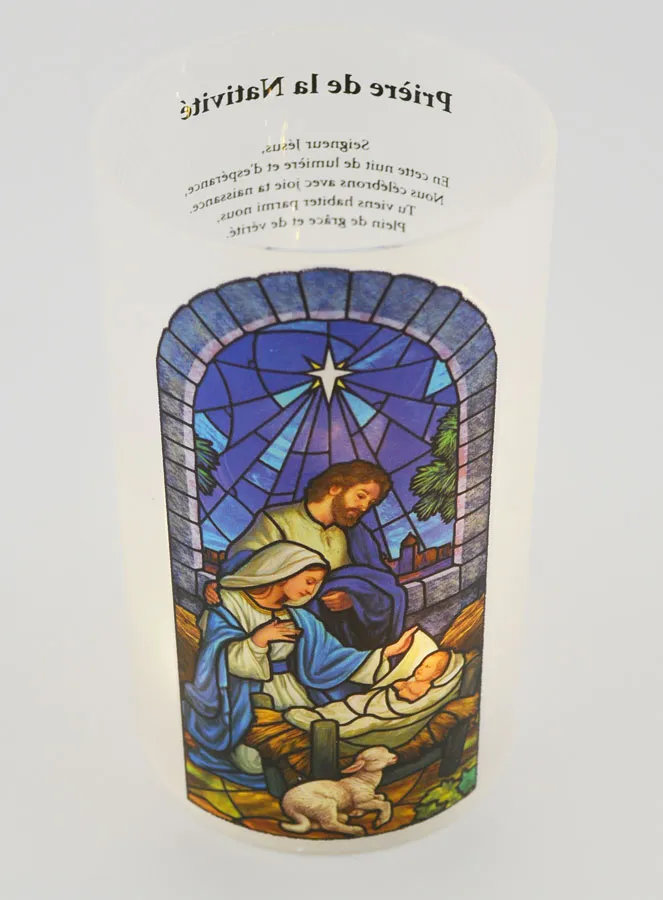 LED Windlicht mit Gebet – Weihnachtskrippe (pic 4)