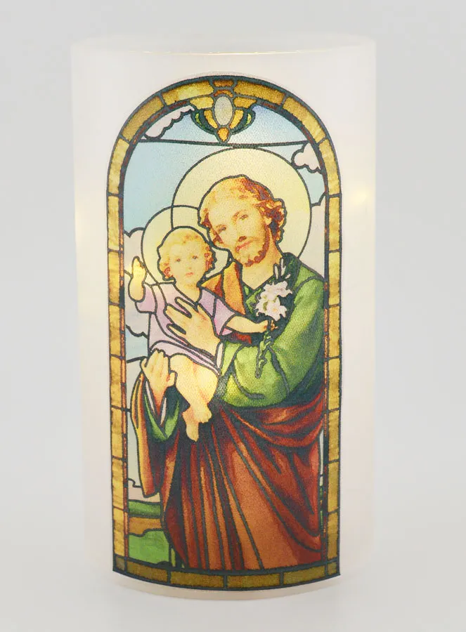 LED-Windlicht  und Gebet - Sankt Joseph (pic 1)