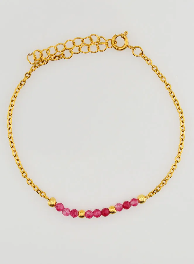 Edelstahl Armband mit Rosa Chalcedon (pic 1)