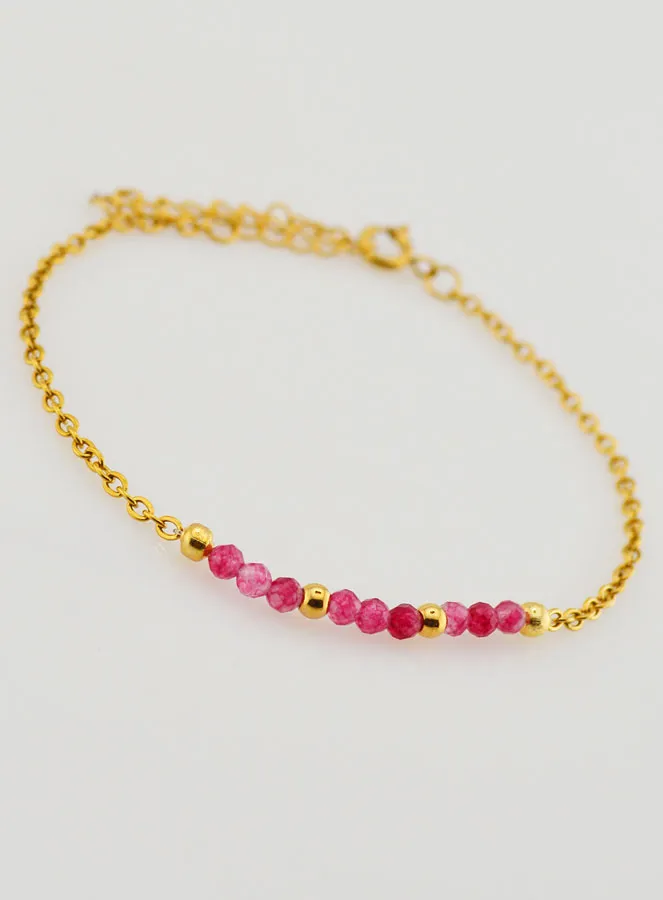 Edelstahl Armband mit Rosa Chalcedon (pic 3)