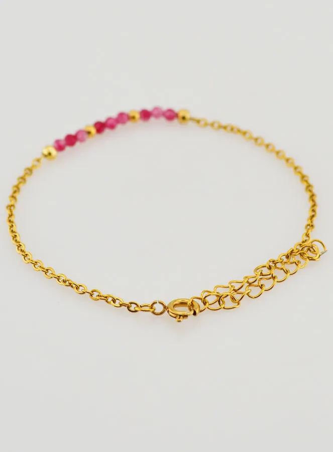 Edelstahl Armband mit Rosa Chalcedon (pic 4)