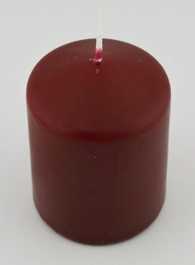 Deko-Kerze 8cm - Wein Rot (pic 2)
