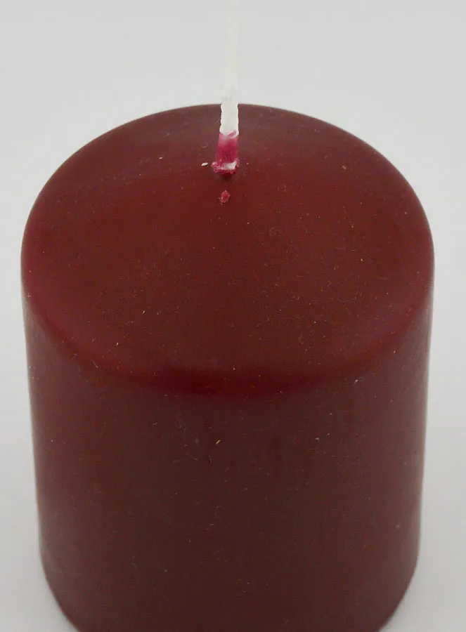 Deko-Kerze 8cm - Wein Rot (pic 4)