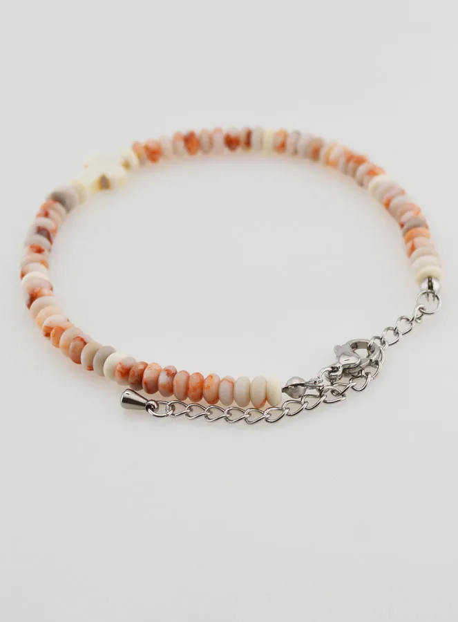 Armband mit Kreuz und Rosa Granit Steinen (pic 4)