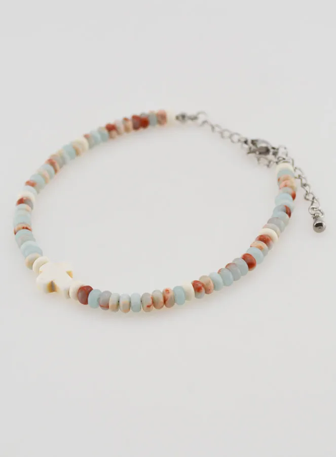 Armband mit Kreuz und Steinen in Pastell-Farben (pic 3)