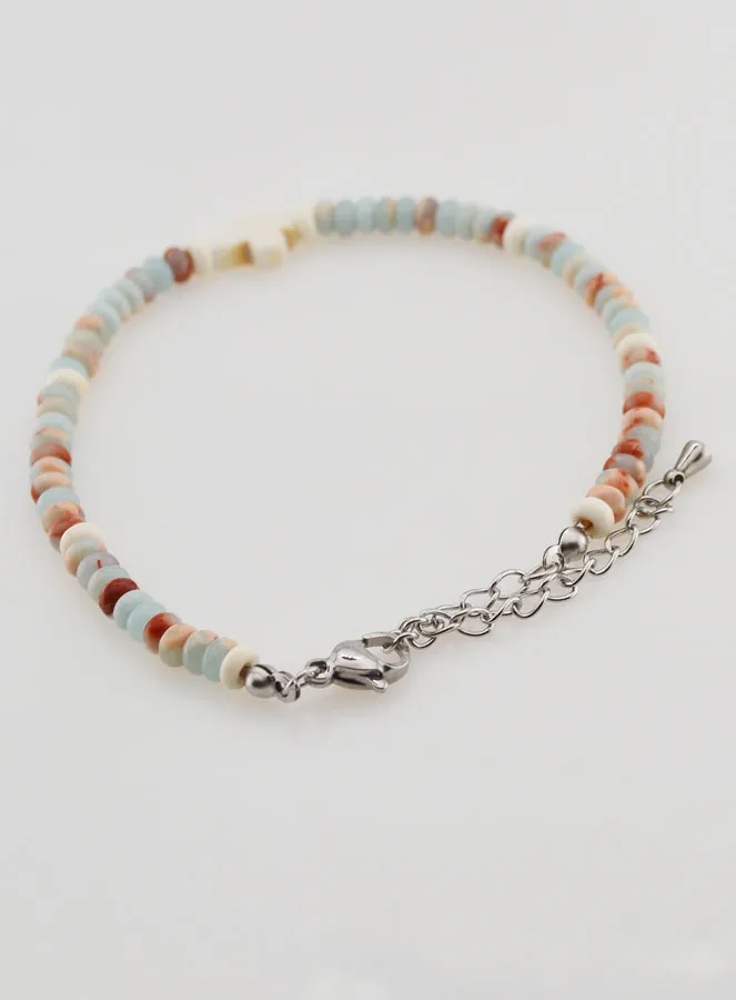 Armband mit Kreuz und Steinen in Pastell-Farben (pic 4)