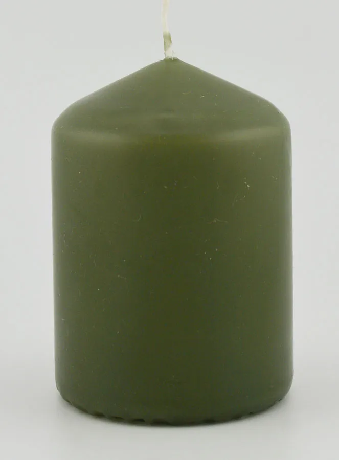 Deko-Kerze 8cm - Oliv Grün (pic 1)