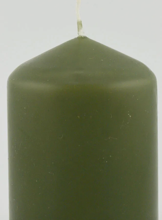 Deko-Kerze 8cm - Oliv Grün (pic 3)