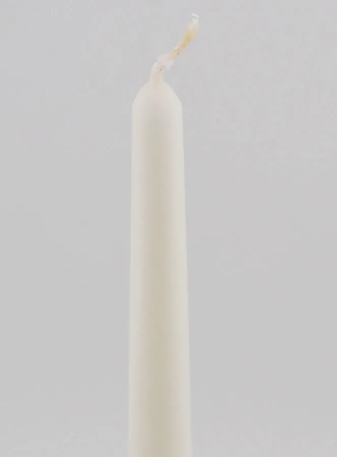 Durchgefärbte Spitzkerze 25cm - Weiß (pic 4)