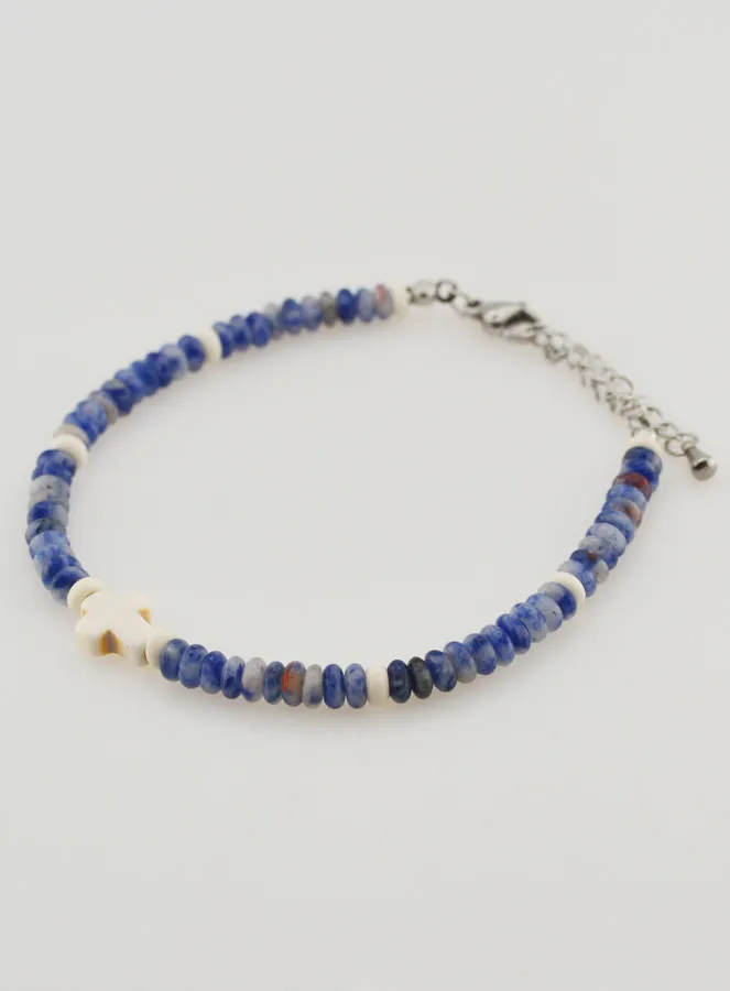 Armband mit Kreuz und Blauen Steinen (pic 3)