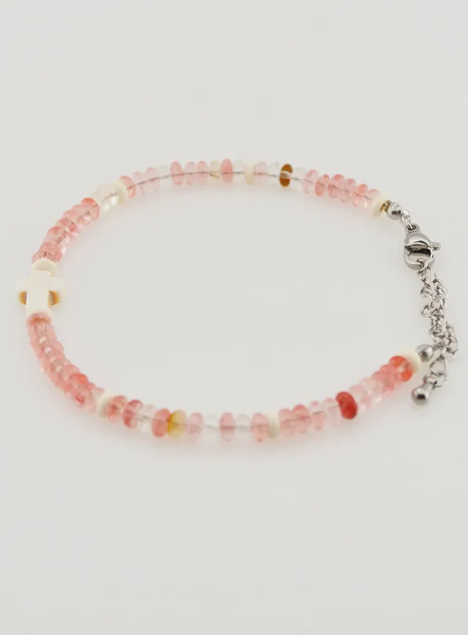 Armband mit Kreuz und Glassteinen (pic 2)