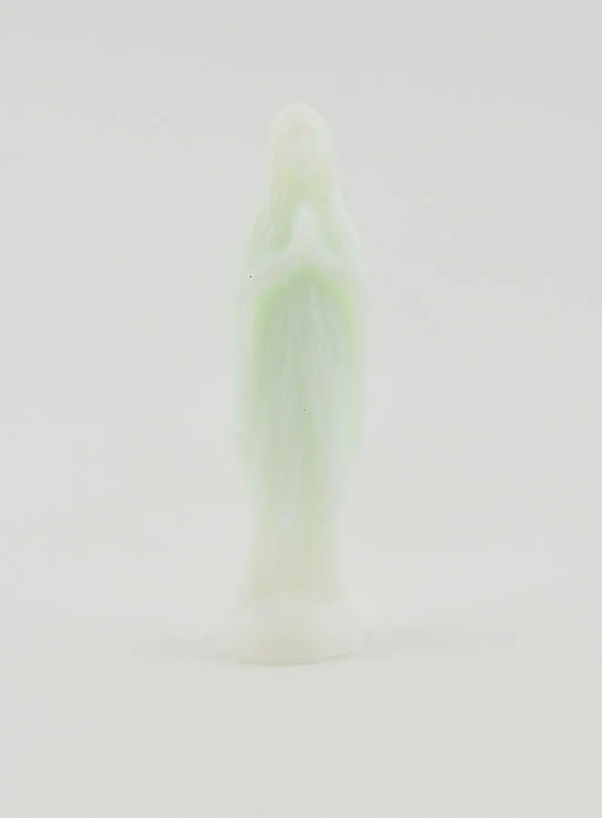 Fluoreszierende Figur Madonna von Lourdes Mit Karte - 8cm (pic 2)