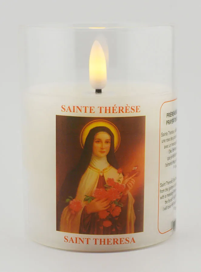 Batteriebetriebene Kirchenkerze - Heilige Therese (pic 1)