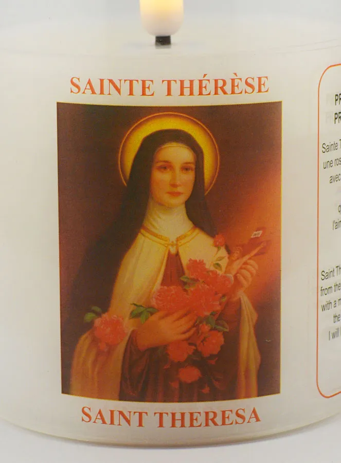 Batteriebetriebene Kirchenkerze - Heilige Therese (pic 3)