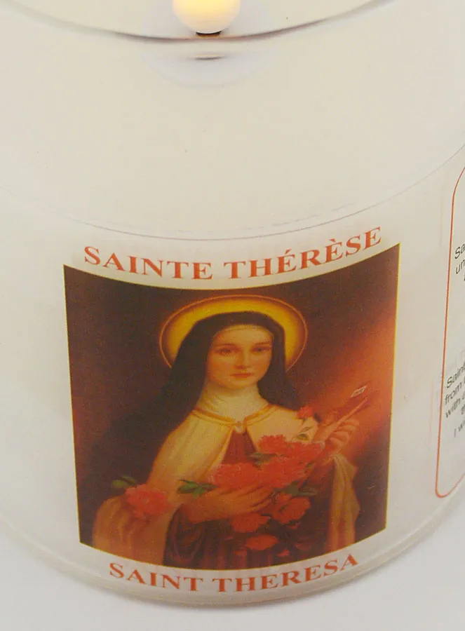 Batteriebetriebene Kirchenkerze - Heilige Therese (pic 4)