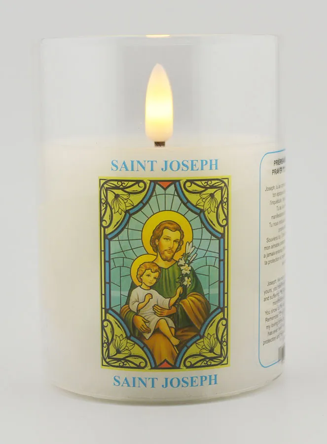 Batteriebetriebene Kirchenkerze - Heiliger Joseph (pic 1)