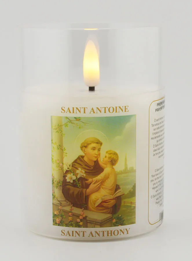Batteriebetriebene Kirchenkerze - Heiliger Antonius (pic 1)