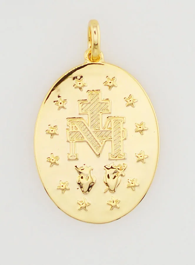 Wunderbare Medaille 18k Vergoldet - 24mm (pic 4)
