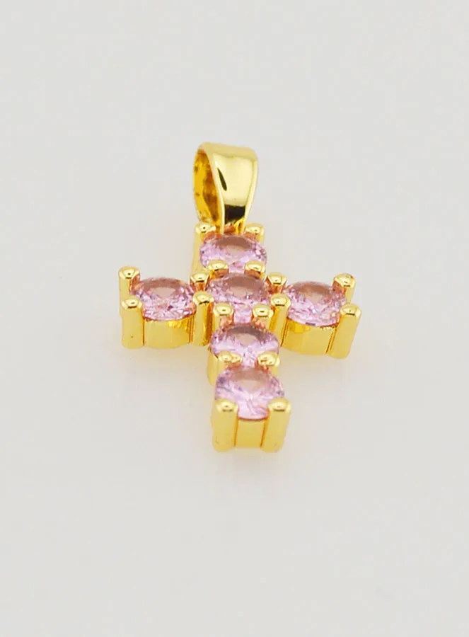 Kreuzanhänger Zirkonia - Rosa (pic 2)