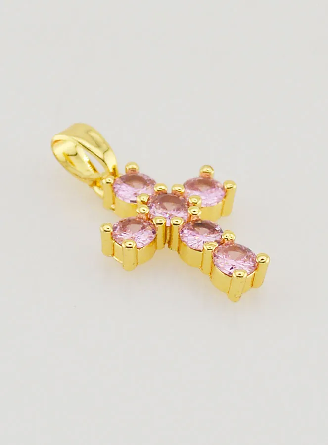 Kreuzanhänger Zirkonia - Rosa (pic 3)