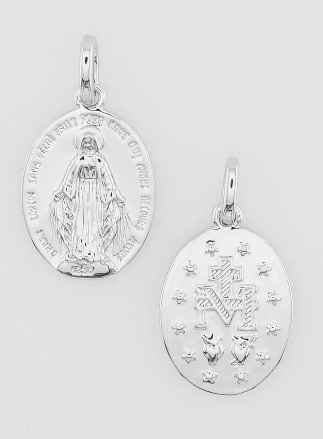 Rhodinierte Wundertätige Medaille - 16mm (pic 1)