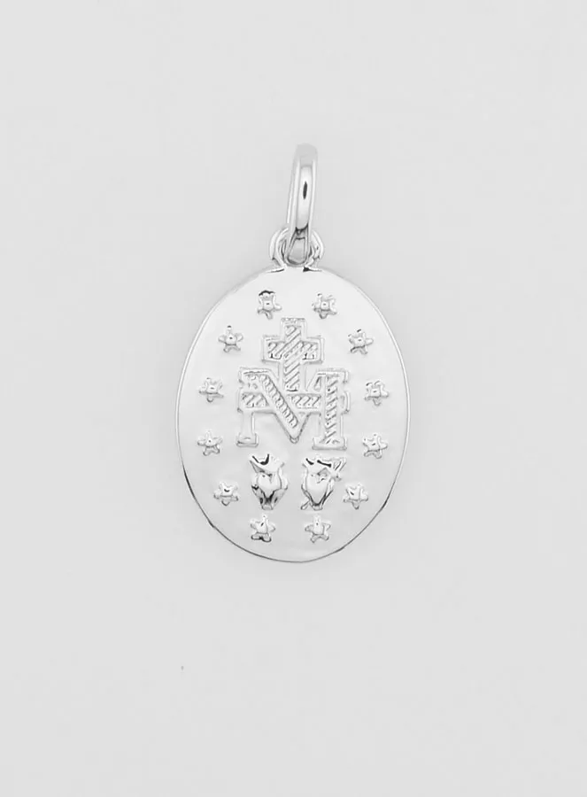 Rhodinierte Wundertätige Medaille - 16mm (pic 4)