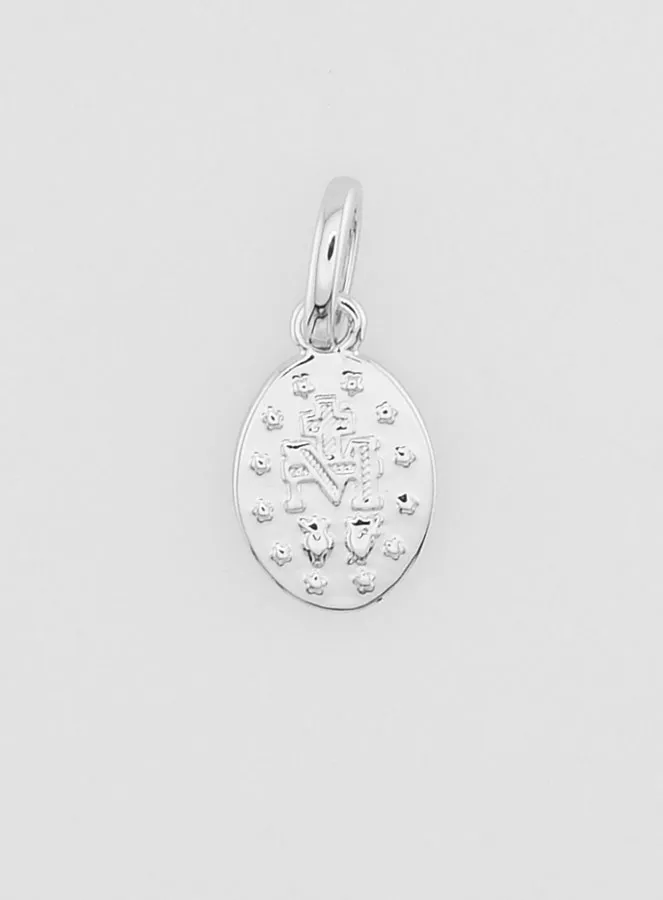 Wundertätige Medaille Silberfarben Rhodiniert - 10mm (pic 4)