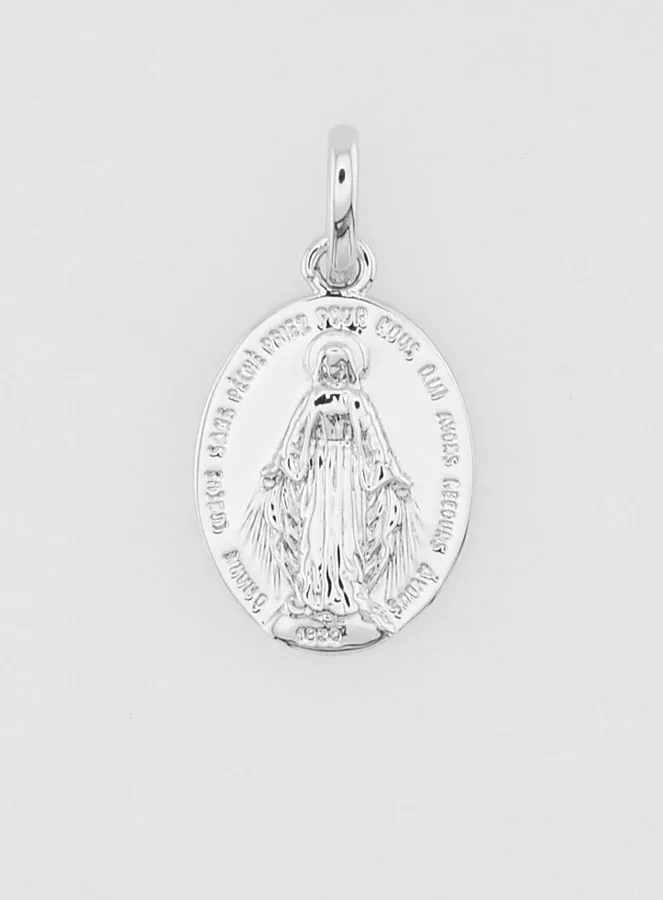 Wundertätige Medaille Silberfarben Rhodiniert - 14mm (pic 3)