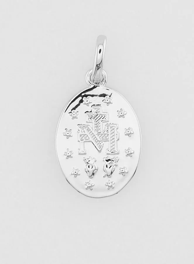 Wundertätige Medaille Silberfarben Rhodiniert - 14mm (pic 4)
